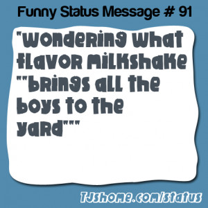 ... wondering what flavor milkshake 