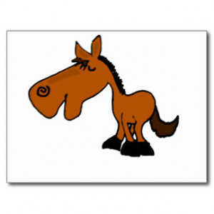 XX- Funny Horse Cartoon Postcard