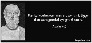 Married love between man and woman is bigger than oaths guarded by ...