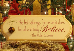 Polar Express Wood Plaque with Believe by IfOurWallsCouldTalk, $40.00