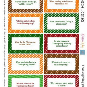 Printable Thanksgiving Joke Cards {Thanksgiving Quotes}