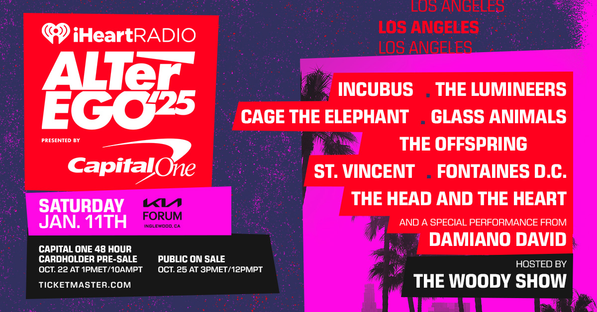 iHeartMedia Brings Alternative Rock’s Biggest Names Together Live for the 2025 “iHeartRadio ALTer EGO Presented by Capital One”