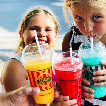 Kids Enjoying Rita's Ice