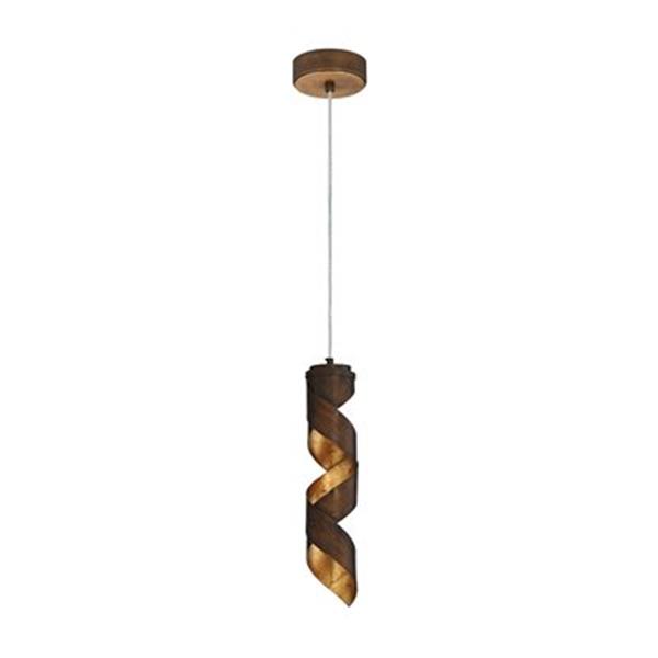 Eurofase Banderia Collection 3.5-in x 16.75-in Bronze Corkscrew LED ...