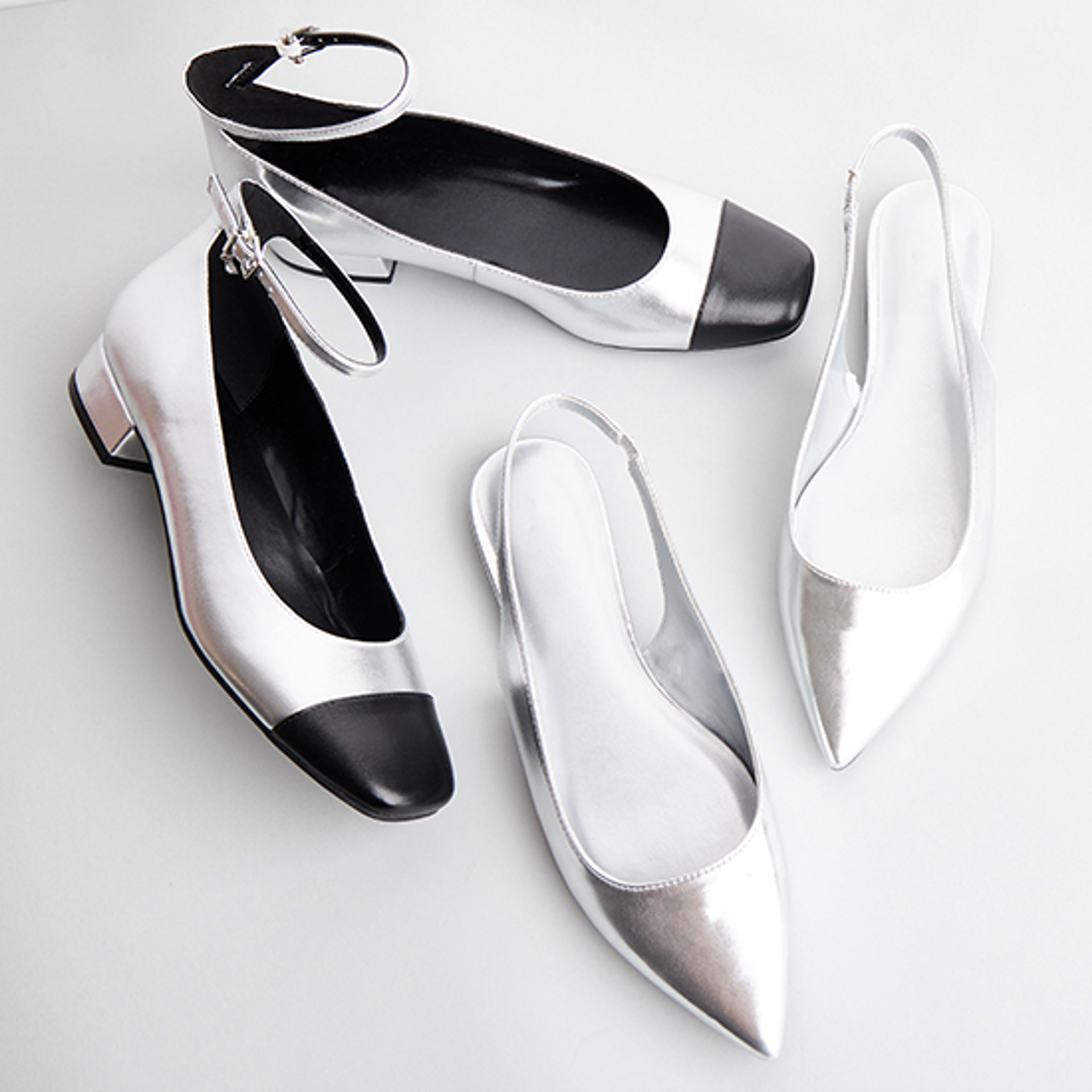 Ladies Silver Shoes