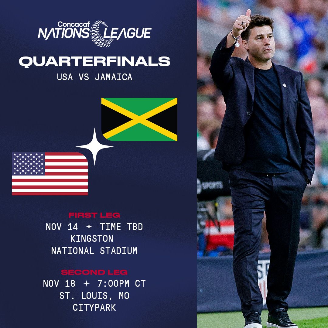 USMNT to Face Jamaica in Concacaf Nations League Quarterfinals