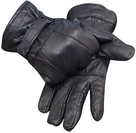 Takson Wet  Dry Black Leather Riding Gloves