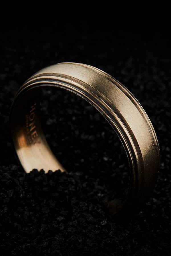 Striped Wedding Band (6.5mm)