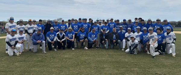 LBHS Varsity Baseball Players with our LBHS Baseball Alumni