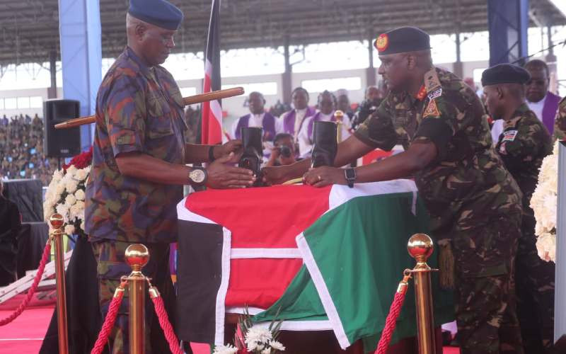 Fallen CDF Francis Ogolla buried in his home in Siaya