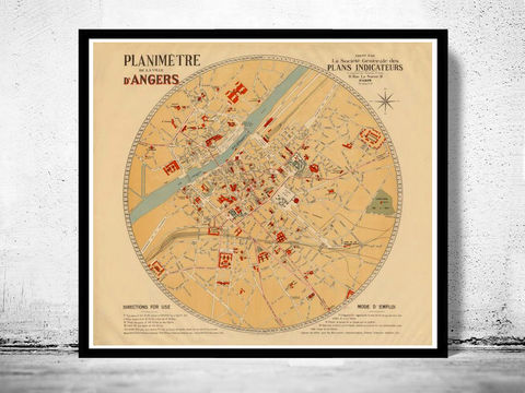 Old,Map,of,Angers,1931,France,Vintage,Wall,Print,Art,Reproduction,Open_Edition,vintage,gravure,vintage_map,city_plan,panoramic_view,angers,old_map,vintage_poster,angers france,angers_map,map_of_angers,antique_map, angers old map, angers mappe