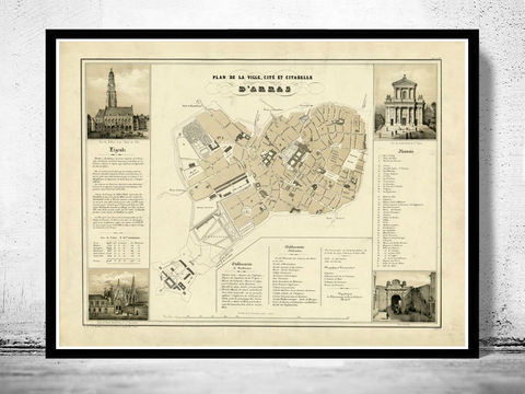 Old,Map,of,Arras,France,1894,Vintage,Wall,Print,arras france, mappe of arras, arras map , map of arras, arras poster, antique arras