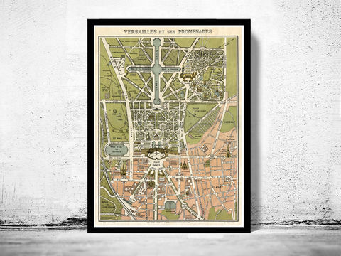 Old,Map,of,Versailles,France,1920,Vintage,Wall,Print,Art,Reproduction,Open_Edition,vintage,gravure,vintage_map,versailles, versailles map, versailles france, versailles poster, old map of versailles, old maps for sale, map reproductions