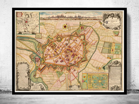 Old,Map,of,Dijon,France,1730,Vintage,Wall,Print,Art,Reproduction,Open_Edition,vintage,gravure,vintage_map,french art, maps for sale, buy map, dijon France, dijon, dijon map, map of dijon, dijon poster,france_map, , old maps for sale, maps reproductions