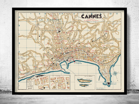 Old,Map,of,Cannes,France,1938,Vintage,Art,Reproduction,Open_Edition,vintage,gravure,vintage_map,city_plan,panoramic_view,nice,old_map,vintage_poster,niece,nice_map,map_of_nice,antique_map, nice france