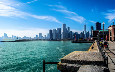 Chicago and lake Michigan wallpaper