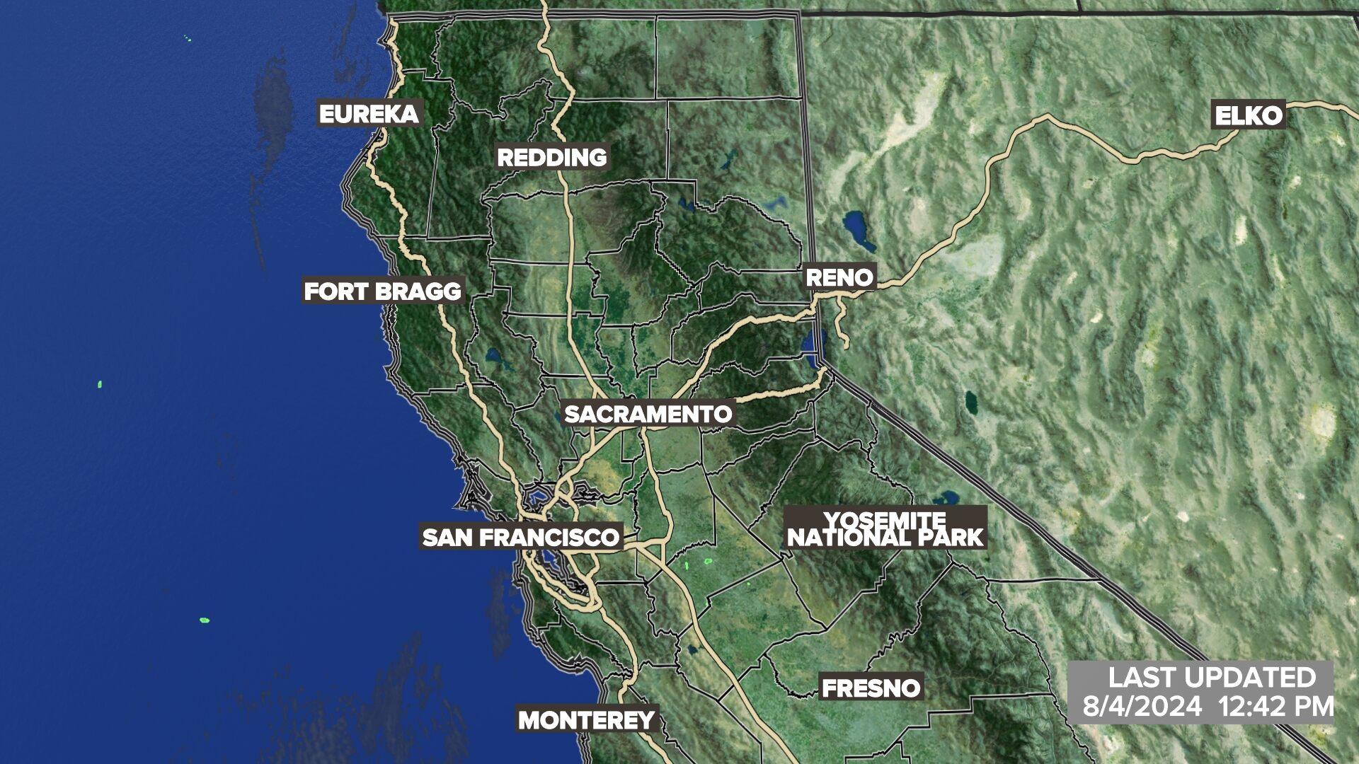 Northern California Satellite Radar