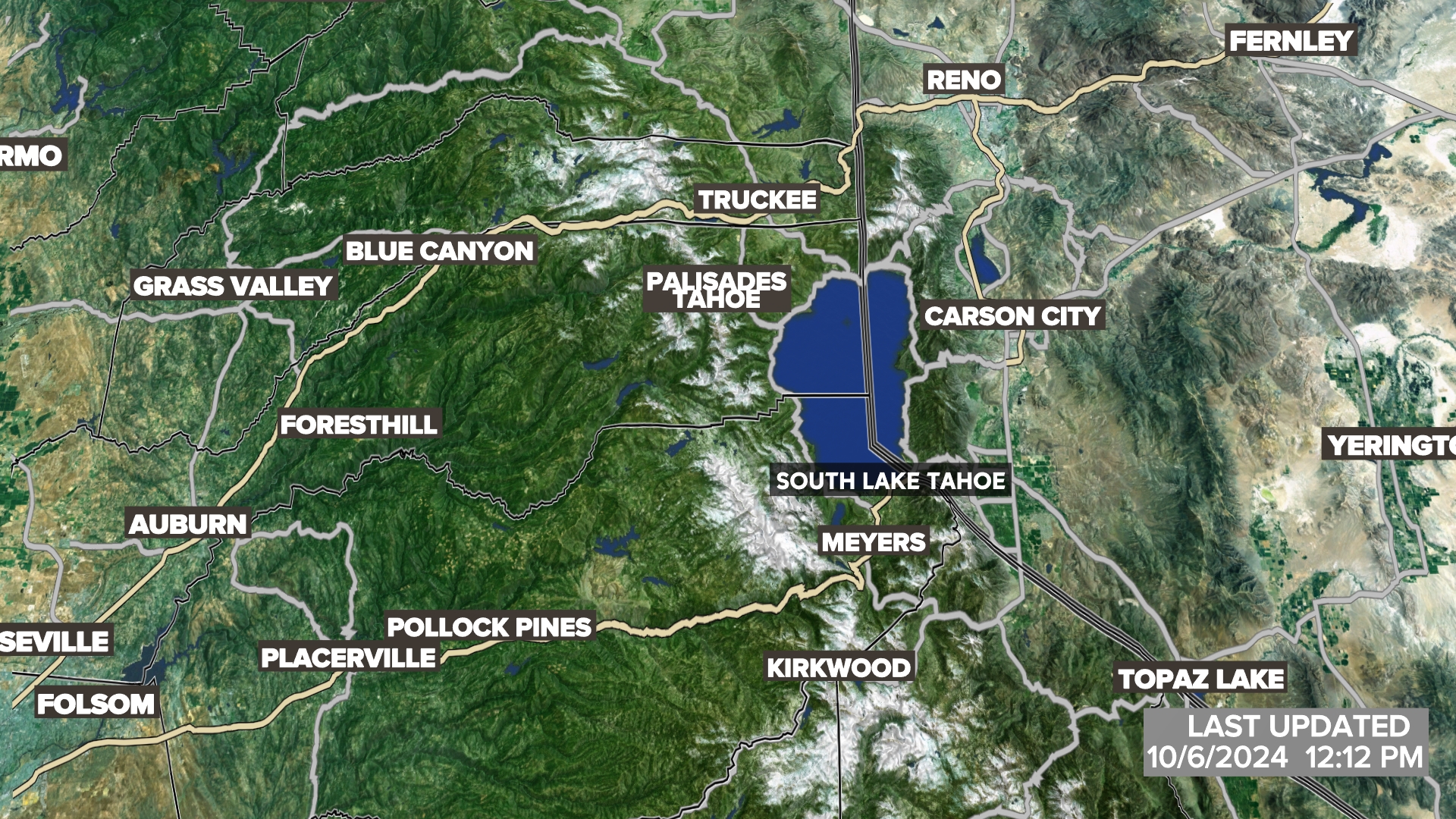 Lake Tahoe Satellite Radar