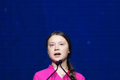The Swedish climate activist Greta Thunberg spoke at the R20 Austrian World Summit, in Vienna, on May 28, 2019.
