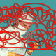 Artwork of a doctor obscured by a winding network of red tape