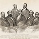 A black and white print that reads at the bottom: "The First Colored Senator and Representatives in the 41st and 42nd Congress of the United States