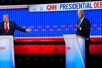 Donald Trump and Joe Biden at the presidential debate