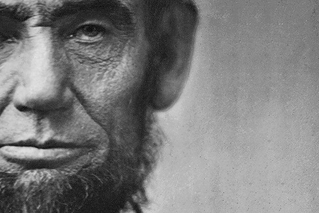 close-cropped photo of Abraham Lincoln