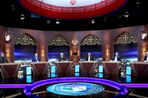 Iranian presidential candidates attend a debate at a television studio in Tehran, Iran, on June 20, 2024.