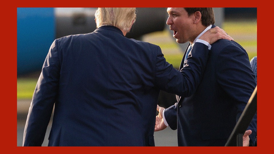 A photo of Donald Trump and Ron DeSantis