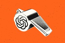 An illustration of a whistle with the OpenAI logo on it