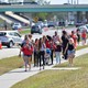 A group of students walking