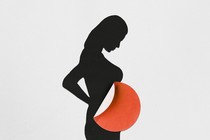 Silhouette of a pregnant woman