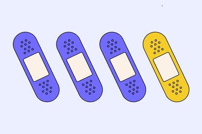 Cartoon of four band-aids