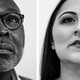 Photographs of 1. Willie Parker and 2. Candice Russell