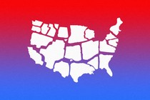 A shattered map of the contiguous United States