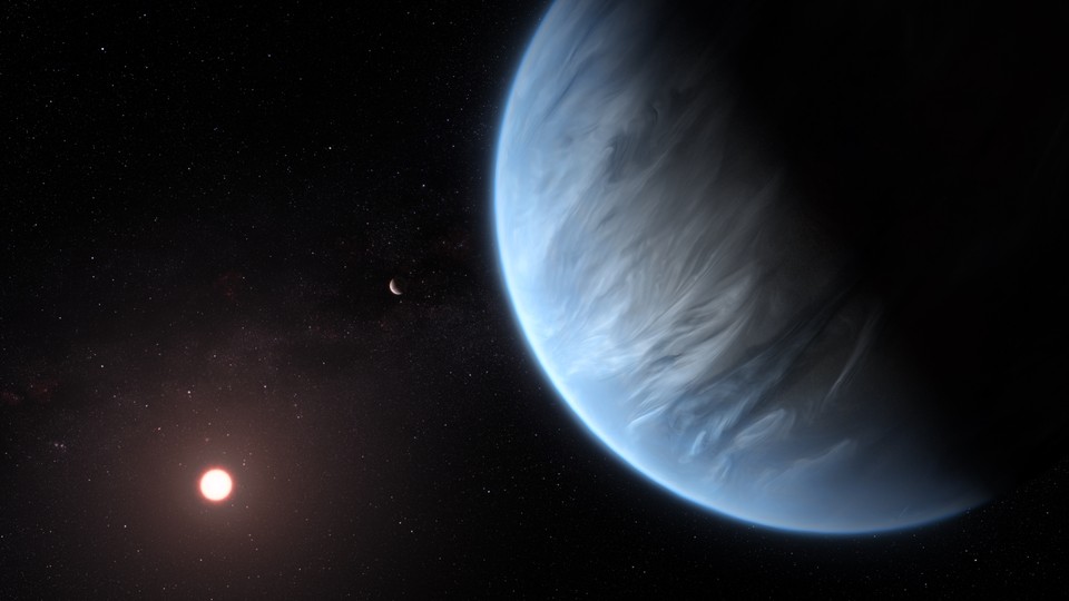 An artist's impression of exoplanet K2-18b