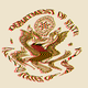 A distorted illustration of the State Department seal