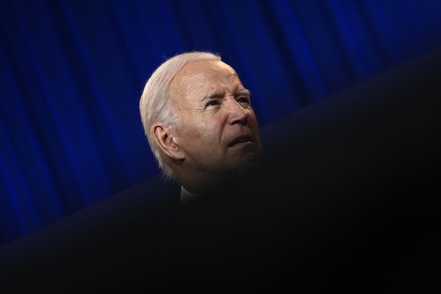 A half-blurred photo of Joe Biden