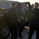 Secretary of State Antony Blinken exits a vehicle in order to board a plane in Riyadh.