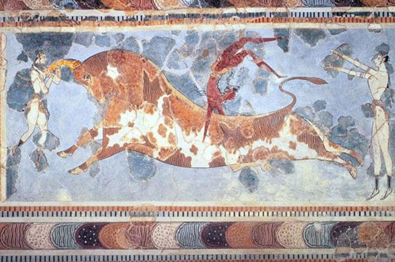 Bull Leaping Fresco at Knossos Palace