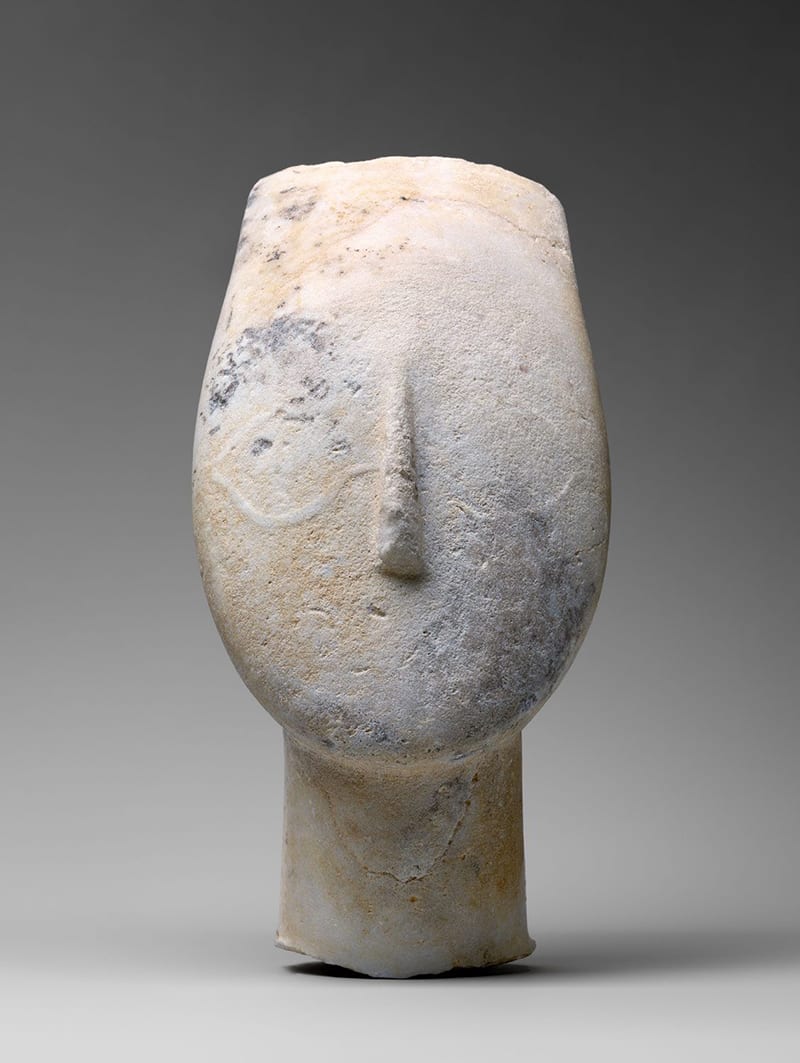 Head of Cycladic statue from Amorgos