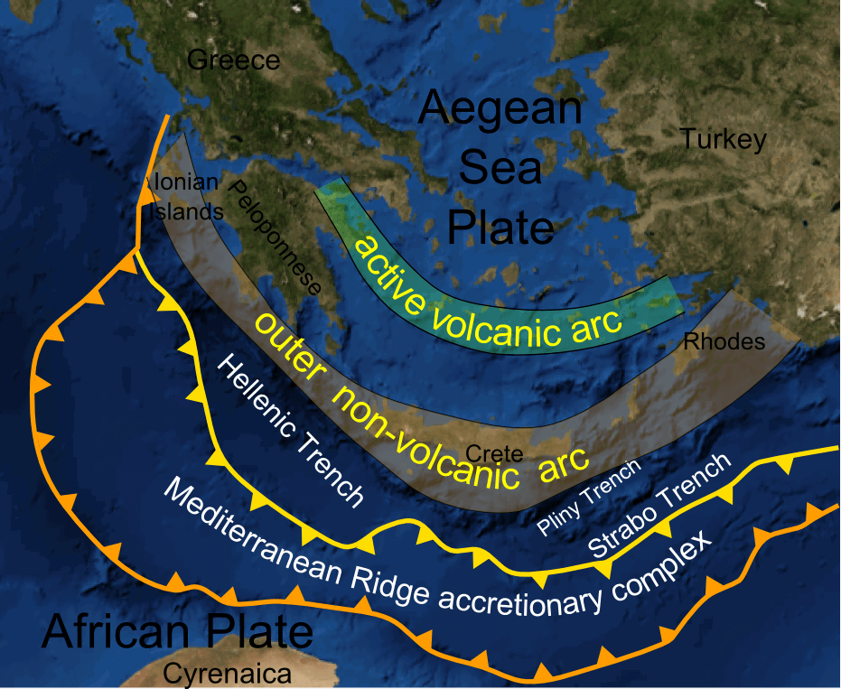 tectonic map of the aegean