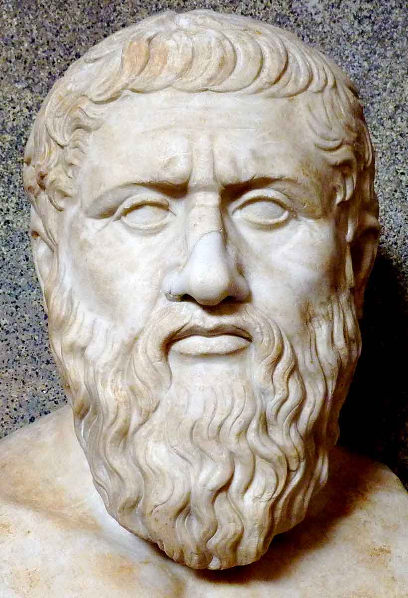 plato marble bust