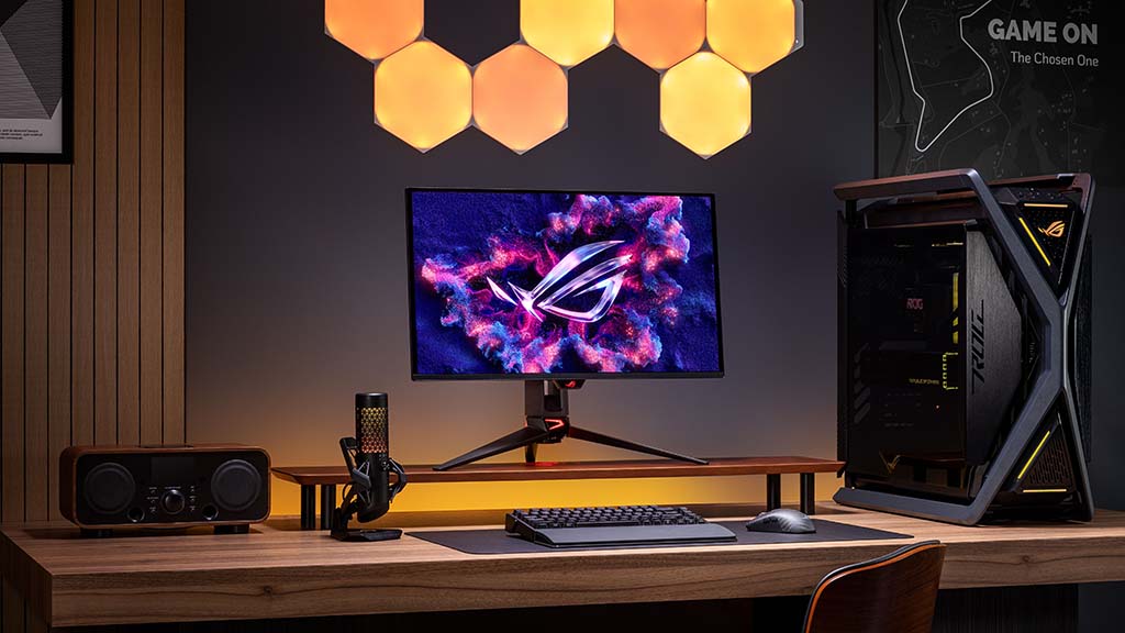 ROG Swift OLED PG27UCDM gaming setup