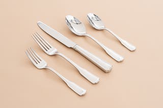 The Williams Sonoma Hampstead Flatware Set.