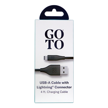 GoTo GoTo Lightning to USB A Cable, 4 ft