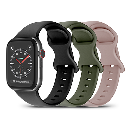 PureGear PureGear Silicone Watch Bands 3-Pack for Apple Watch 38/40/41/42mm