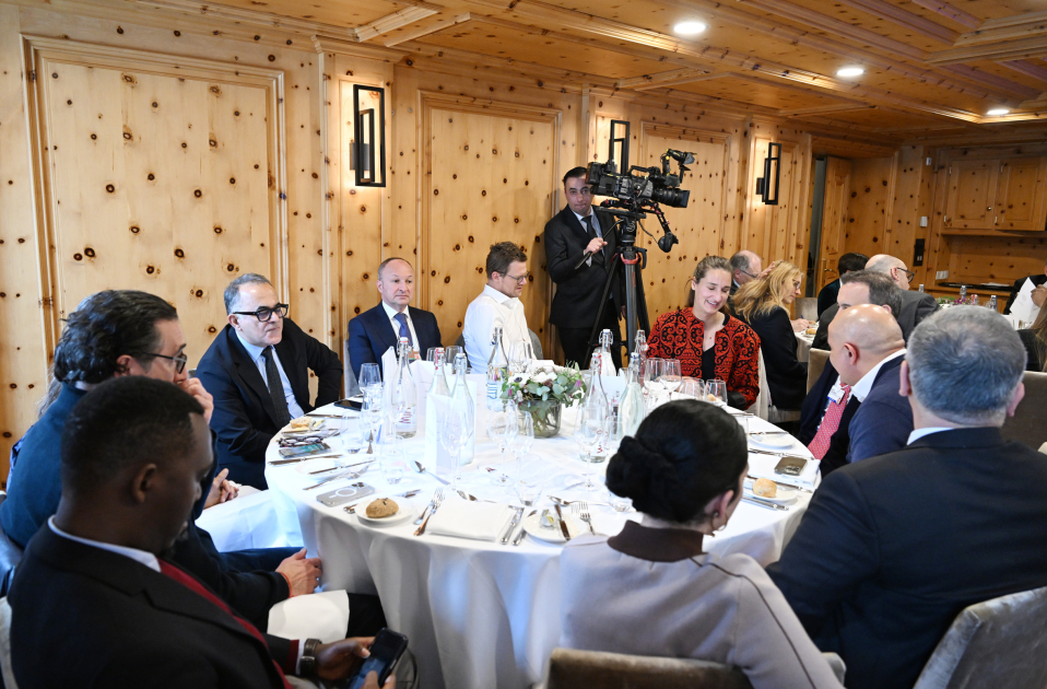 Vice President of Heydar Aliyev Foundation Leyla Aliyeva attends event during World Economic Forum in Davos (PHOTO)