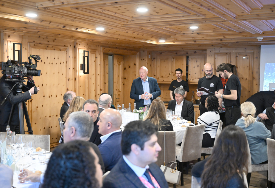 Vice President of Heydar Aliyev Foundation Leyla Aliyeva attends event during World Economic Forum in Davos (PHOTO)