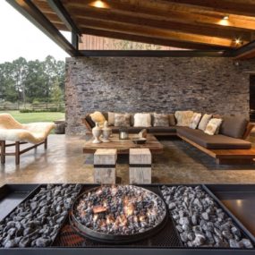 Modern-day Hacienda with Stone Walls